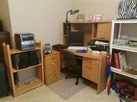 Desk, Office Supplies