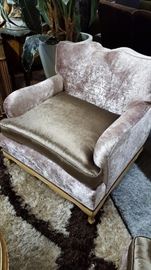 Hollywood Regency Custom Velvet Chairs