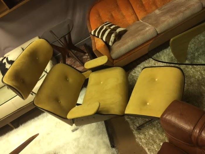 MCM Plycraft Lounge and Ottoman