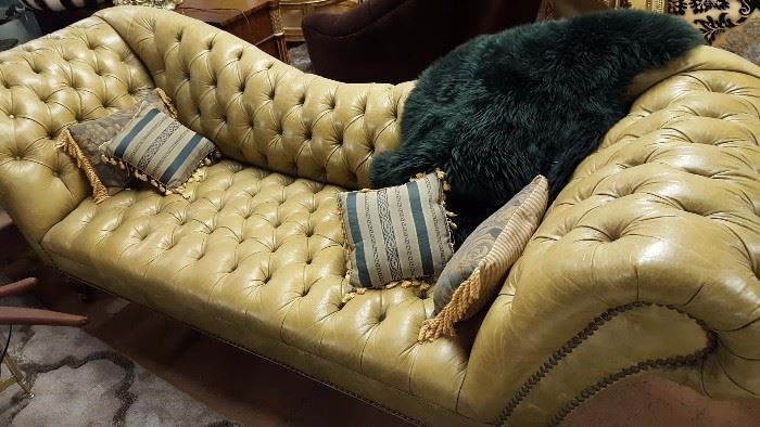 Vintage Green Chesterfield Sofa