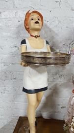 FrenchMaid Server Statue with Functional Tray