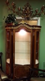 Beautiful Louis Ornate Rounded Glass Display Cabinet