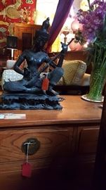 ASIAN STATUES AND ARTWORK