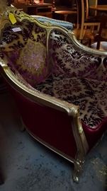 Designer Upholstered Victorian Chair