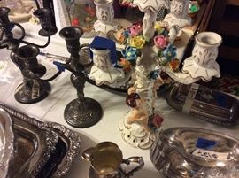 Silver candlesticks