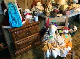 Vintage rocker, night stand