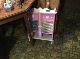 Wonderful wood & tin bathroom cabinet