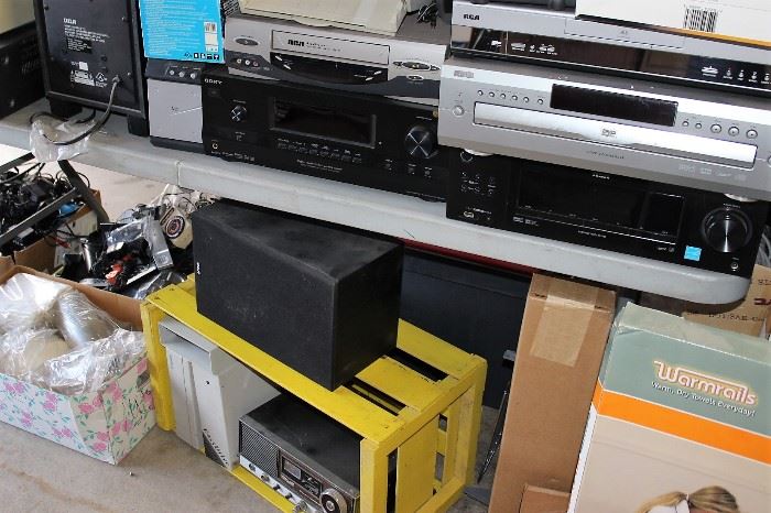 electronics, receivers, video players, etc