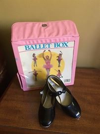 Tap/dance shoes, box