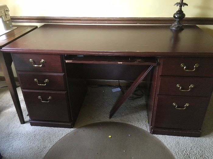 6 drawer desk with slide out for keyboard, $75 pre-sale