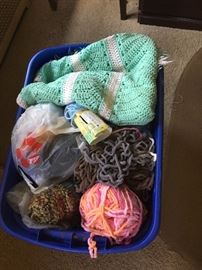 a whole bin of yarn!