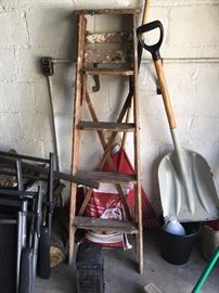 ladder & misc. garage