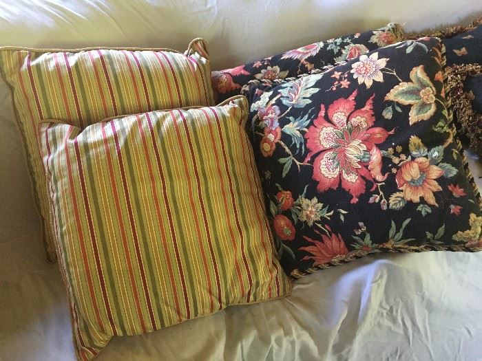 Custom made pillows, beautiful fabric