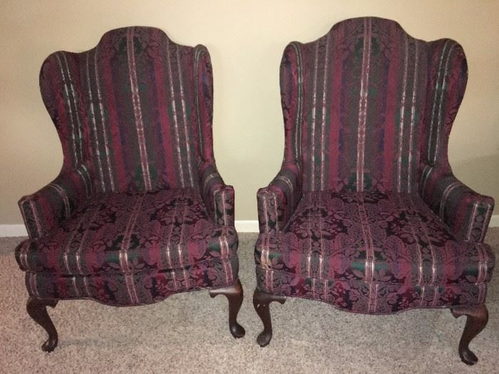 2 wing back chairs available