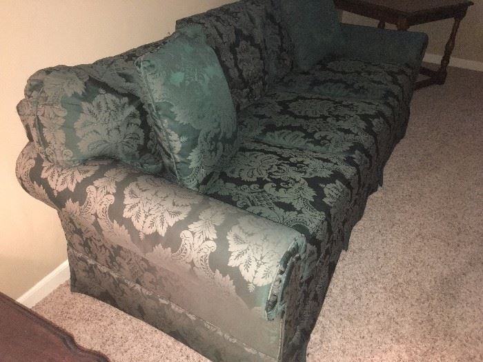 teal sofa