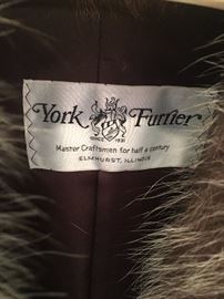 Raccoon jacket from York Furrier, Elmhurst