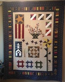Hand-made Quilt by Carol Hudson. Richmond, IL. Comes w/ Binder About Artist and Quilt.