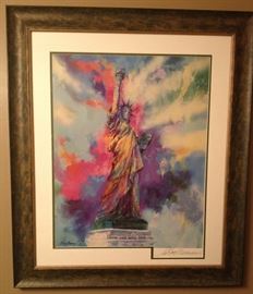 Leroy Neiman (1921-2012), "Statue of Liberty" 1986 Poster, Signed. Custom Framed.