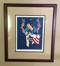 Robert Indiana 'To The Loiterer' Limited Edition Serigraph Published 1977. Signed and Numbered 13 out of 150. With COA.