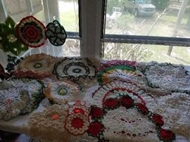 handmade linens/doileys
