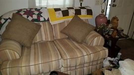 Love seat & quilts