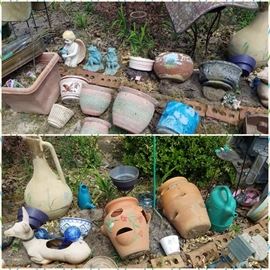Outdoor pots & yard decor