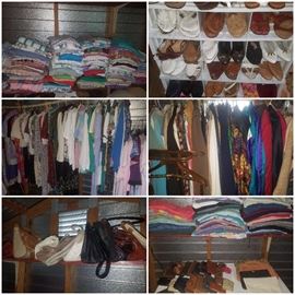 Clothing, purses, shoes, wallets, etc.