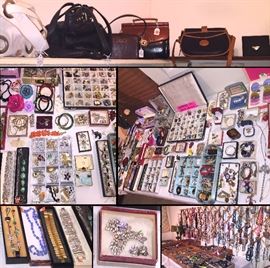 Designers Coach, Prada, Vintage Aligator bags on top...and OMG the Jewelry room is to DIE for...!