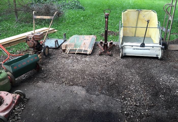 Vtg Scotts Metal Spreader, Various Farm / Yard Equipment