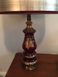 Ruby glass with gold Lamp