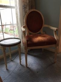 french chair and small table