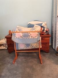 quilts and quilt rack