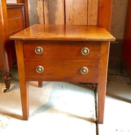 $120.. Antique English mahogany commode. Dimensions 16.0ʺW × 18.5ʺD × 18.0ʺH. 