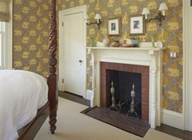 Lots of decor, pottery - several sets of andirons