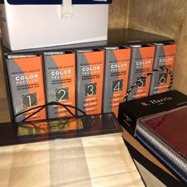 Interior design samples, fabrics