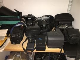 Assorted cameras