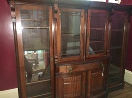Antique glass front bookcase