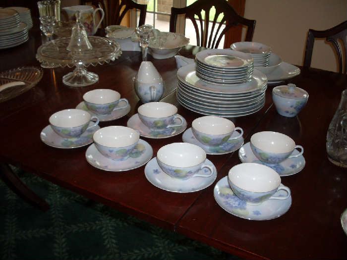MRS. ETTA BURNS HAND PAINTED CHINA WITH VIOLETS