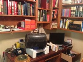 Dr. Parker's Office.  Lots of Medical books.