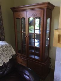 Two  piece lighted China hutch 