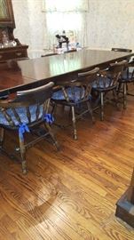 Dining table & ten chairs