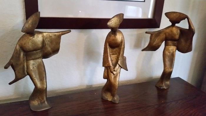 Brass or Bronze Japanese Statues