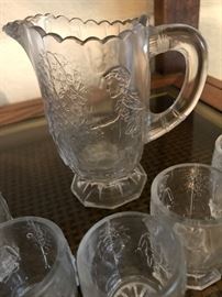 Rare Little Red Riding Hood Childs Water Set