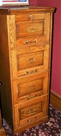 4 Drawer Oak File Cabinet