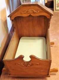 Oak Baby Cradle