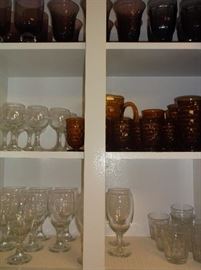 Assorted goblets and pitcher