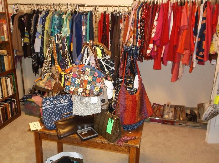 More clothing and some of the purses