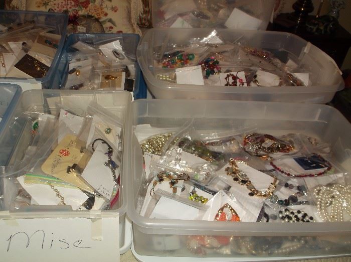 Additional boxes of costume jewelry