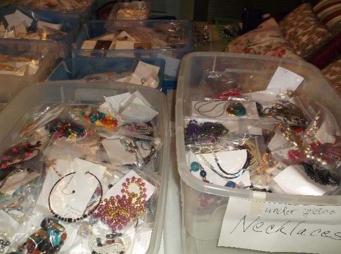 More boxes of costume jewelry