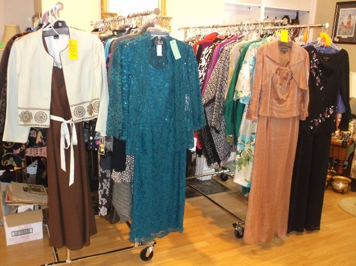 More designer clothing and  evening gowns
